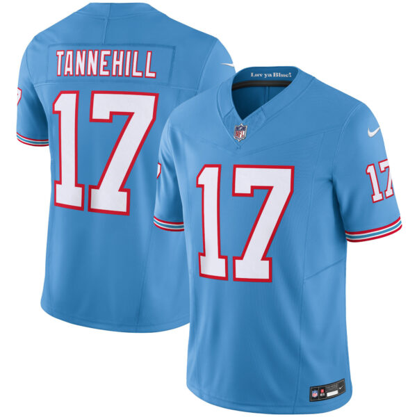 Tennessee Titans Ryan Tannehill Throwback Limited Vapor Jersey - All Stitched - Light Blue