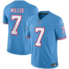 Tennessee Titans Malik Willis Throwback Limited Vapor Jersey - All Stitched - Light Blue
