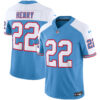 Tennessee Titans Derrick Henry Throwback Limited Vapor Jersey - All Stitched - Alternate