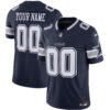 Dallas Cowboys Throwback Limited Vapor Custom Jersey - All Stitched - Navy