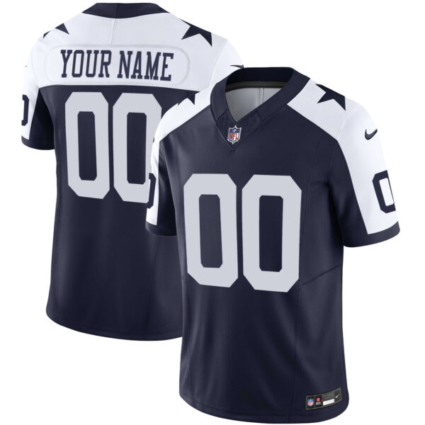 Dallas Cowboys Throwback Limited Vapor Custom Jersey - All Stitched - Alternate