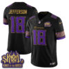 Minnesota Vikings Justin Jefferson Fangear Warrior Skol Patch Limited Vapor Jersey - All Stitched - Valkyrie