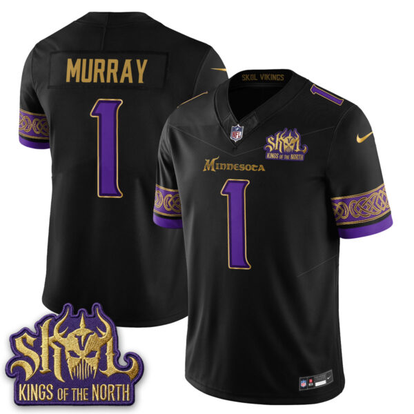 Minnesota Vikings Kyler Murray Fangear Warrior Skol Patch Limited Vapor Jersey - All Stitched - Valkyrie
