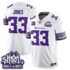 Minnesota Vikings Aaron Jones Fangear Warrior Skol Patch Limited Vapor Jersey - All Stitched - White