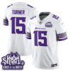 Minnesota Vikings Dallas Turner Fangear Warrior Skol Patch Limited Vapor Jersey - All Stitched - White