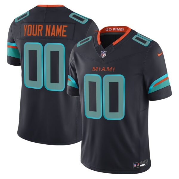 Miami Dolphins 2025 "Rivalries" Vapor Limited Custom Jersey - All Stitched - Dark Waters