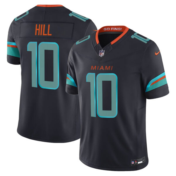 Miami Dolphins Tyreek Hill Rivalries Vapor Limited Jersey - All Stitched - Dark Waters