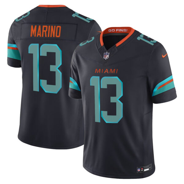 Miami Dolphins Dan Marino Rivalries Vapor Limited Jersey - All Stitched - Dark Waters