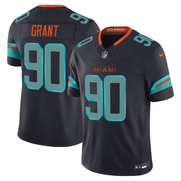 Miami Dolphins Kenneth Grant Rivalries Vapor Limited Jersey - All Stitched - Dark Waters
