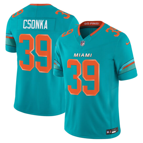 Miami Dolphins Larry Csonka Rivalries Vapor Limited Jersey - All Stitched - Aqua