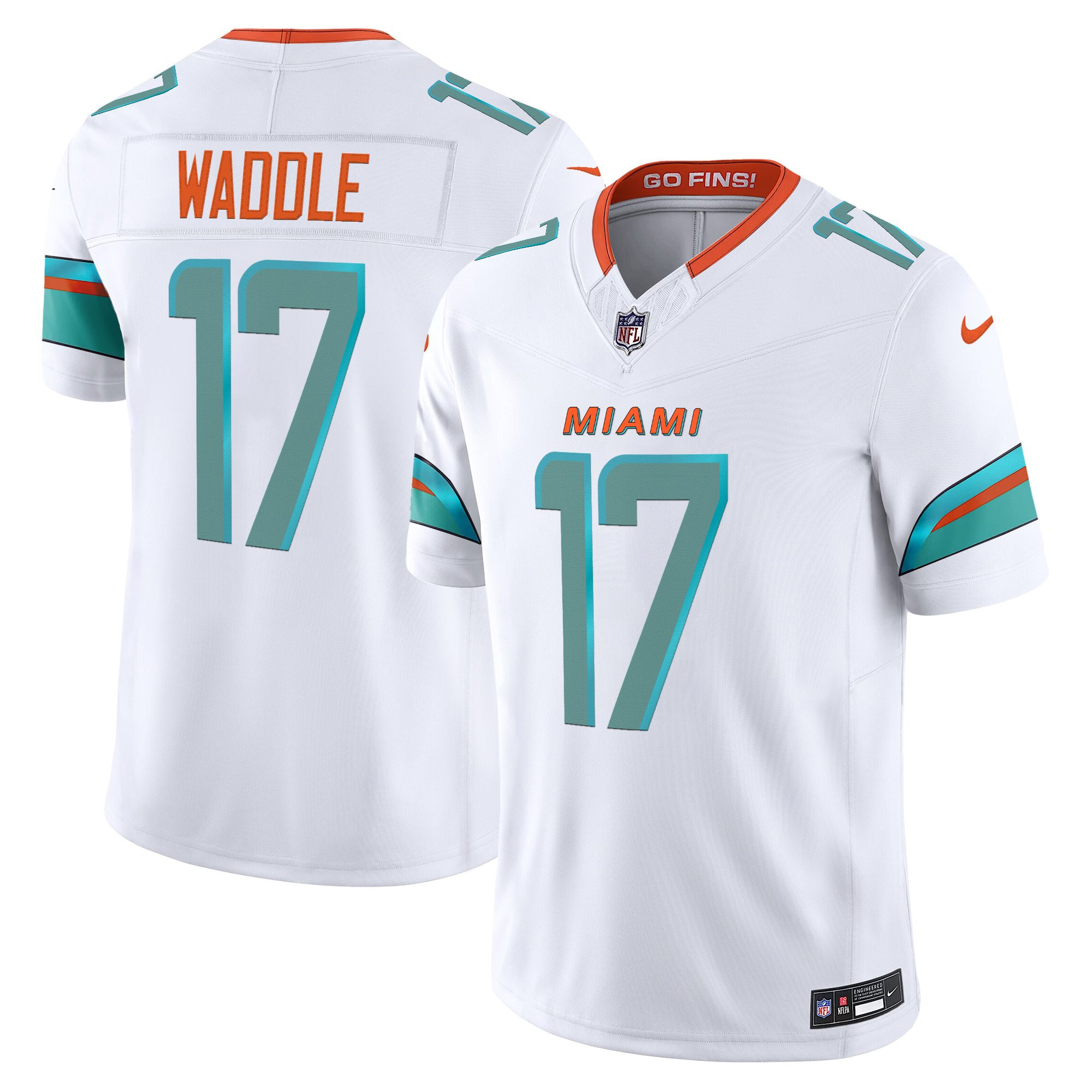 Miami Dolphins Jaylen Waddle Rivalries Vapor Limited Jersey - All Stitched - White