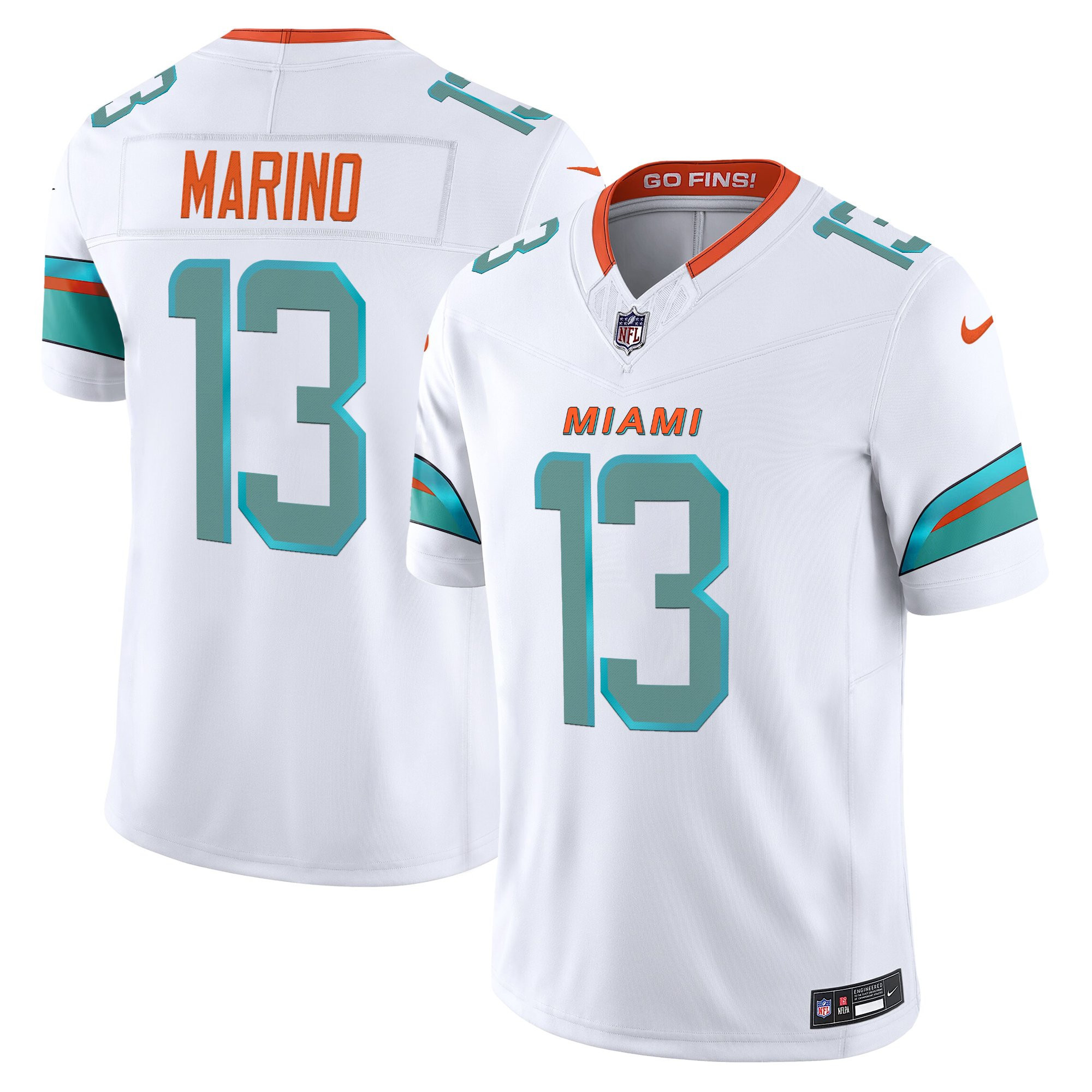 Miami Dolphins Dan Marino Rivalries Vapor Limited Jersey - All Stitched - White