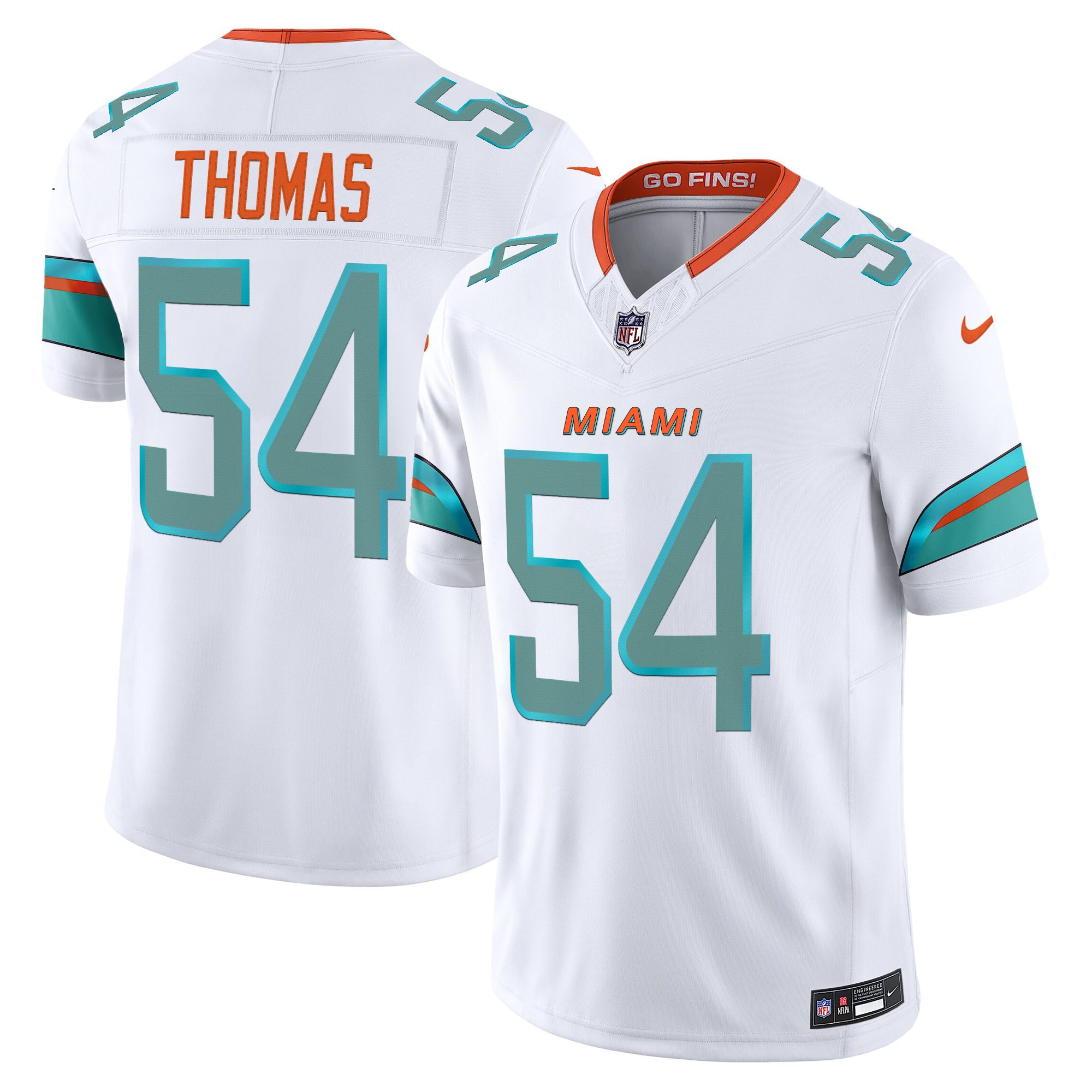 Miami Dolphins Zach Thomas Rivalries Vapor Limited Jersey - All Stitched - White