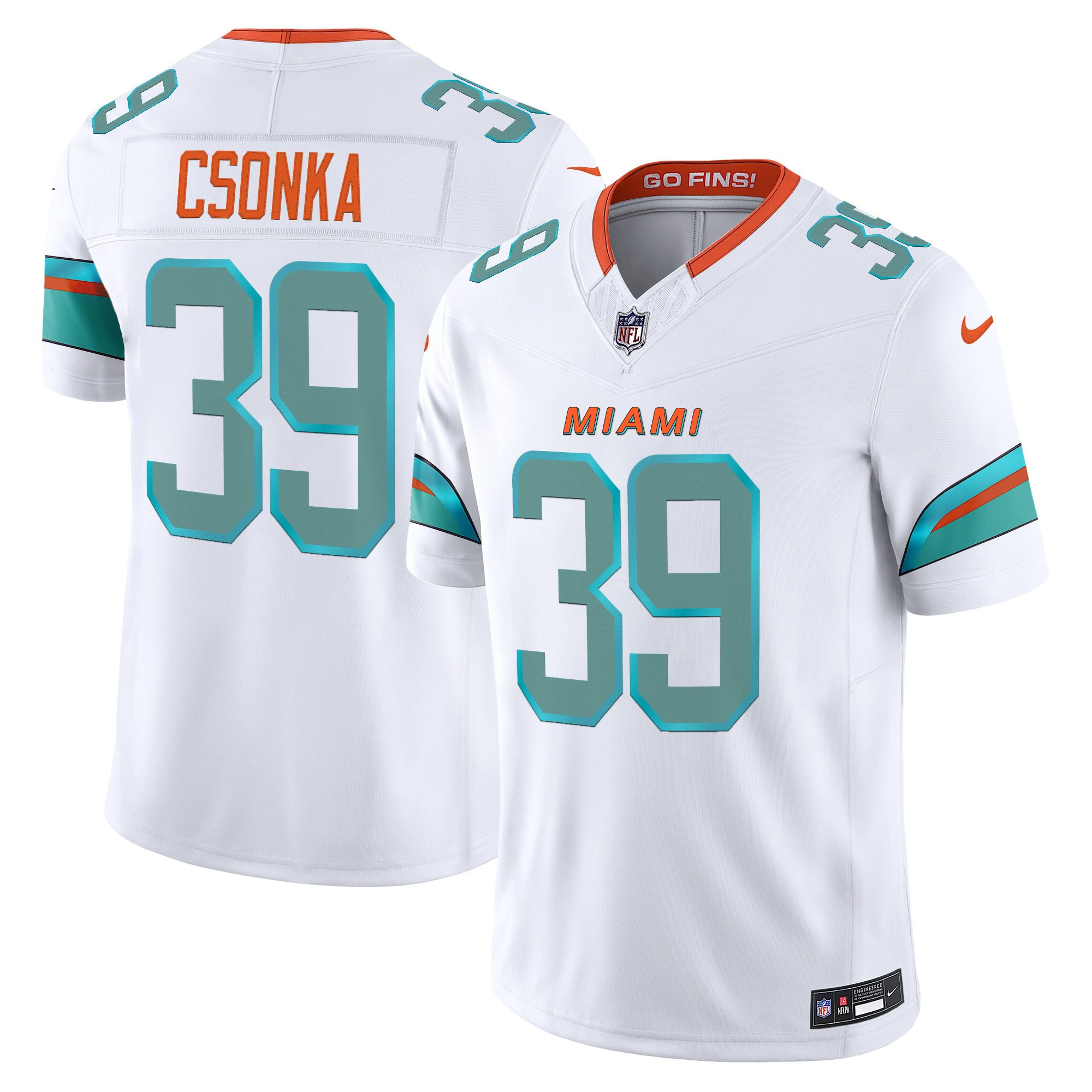 Miami Dolphins Larry Csonka Rivalries Vapor Limited Jersey - All Stitched - White