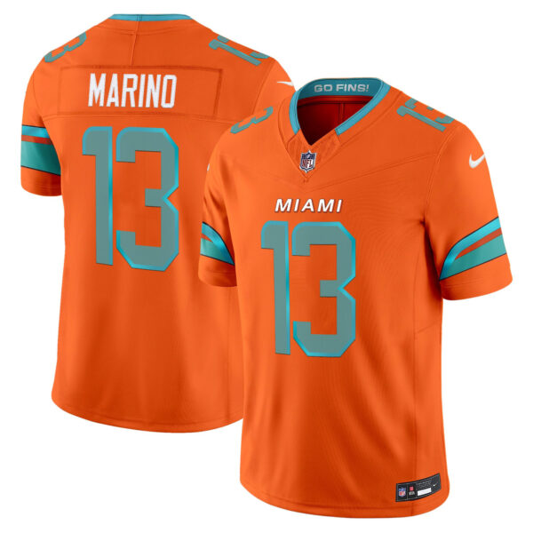 Miami Dolphins Dan Marino Rivalries Vapor Limited Jersey - All Stitched - Orange