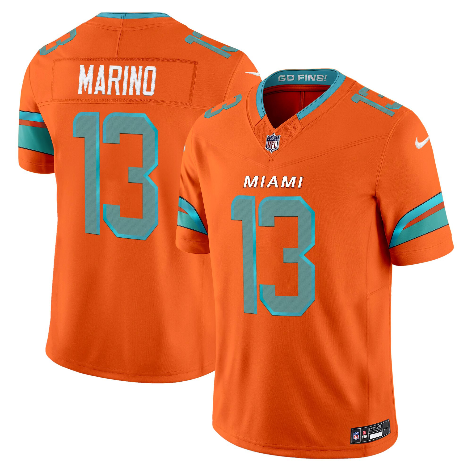 Miami Dolphins Dan Marino Rivalries Vapor Limited Jersey - All Stitched - Orange