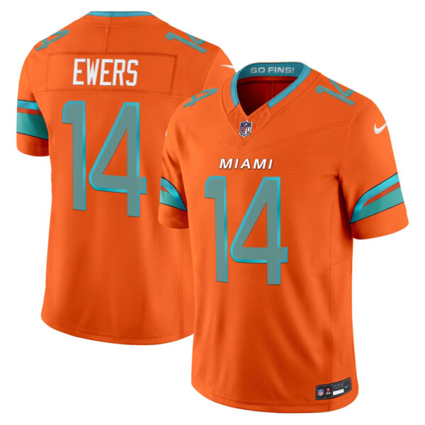 Miami Dolphins Quinn Ewers Rivalries Vapor Limited Jersey - All Stitched - Orange