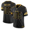 Miami Dolphins ViceCity 305 2025 Rivalries Gold Vapor Limited Jersey - All Stitched - Black Gold