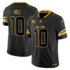 Miami Dolphins Tyreek Hill 2025 Rivalries Gold Vapor Limited Jersey - All Stitched - Black Gold