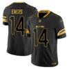 Miami Dolphins Quinn Ewers 2025 Rivalries Gold Vapor Limited Jersey - All Stitched - Black Gold