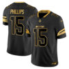 Miami Dolphins Jaelan Phillips 2025 Rivalries Gold Vapor Limited Jersey - All Stitched - Black Gold