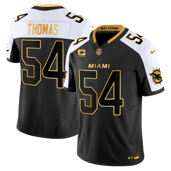 Miami Dolphins Zach Thomas 2025 Rivalries Gold Vapor Limited Jersey - All Stitched - Alternate