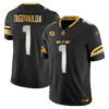 Miami Dolphins Tua Tagovailoa 2025 Rivalries Gold Vapor Limited Jersey - All Stitched - Black Limited