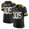 Miami Dolphins ViceCity 305 2025 Rivalries Gold Vapor Limited Jersey - All Stitched - Black Limited