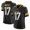 Miami Dolphins Jaylen Waddle 2025 Rivalries Gold Vapor Limited Jersey - All Stitched - Black Limited