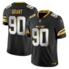 Miami Dolphins Kenneth Grant 2025 Rivalries Gold Vapor Limited Jersey - All Stitched - Black Limited