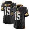 Miami Dolphins Jaelan Phillips 2025 Rivalries Gold Vapor Limited Jersey - All Stitched - Black Limited