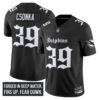 Miami Dolphins Larry Csonka Gothic Deep Water Edition Vapor Limited Jersey - All Stitched - Black