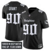Miami Dolphins Kenneth Grant Gothic Deep Water Edition Vapor Limited Jersey - All Stitched - Black