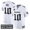 Miami Dolphins Tyreek Hill Gothic Deep Water Edition Vapor Limited Jersey - All Stitched - White