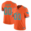 Miami Dolphins Vice City Concept Vapor Limited Custom Jersey - All Stitched - Orange
