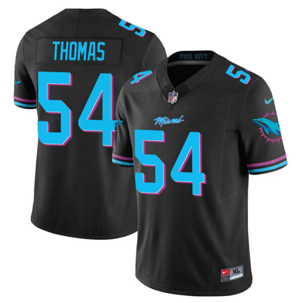 Miami Dolphins Zach Thomas Vice City Concept Vapor Limited Custom Jersey - All Stitched - Black