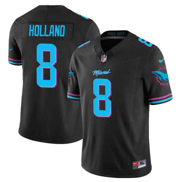 Miami Dolphins Jevon Holland Vice City Concept Vapor Limited Custom Jersey - All Stitched - Black