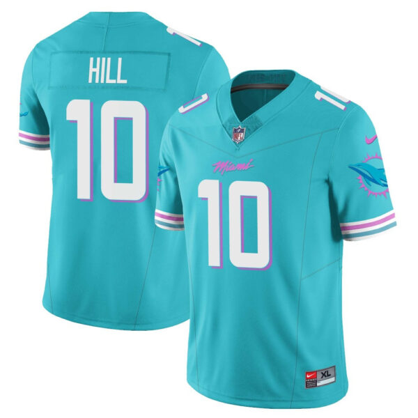 Miami Dolphins Tyreek Hill Vice City Concept Vapor Limited Custom Jersey - All Stitched - Aqua