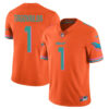 Miami Dolphins Tua Tagovailoa Vice City Concept Vapor Limited Custom Jersey - All Stitched - Orange