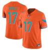 Miami Dolphins Jaylen Waddle Vice City Concept Vapor Limited Custom Jersey - All Stitched - Orange