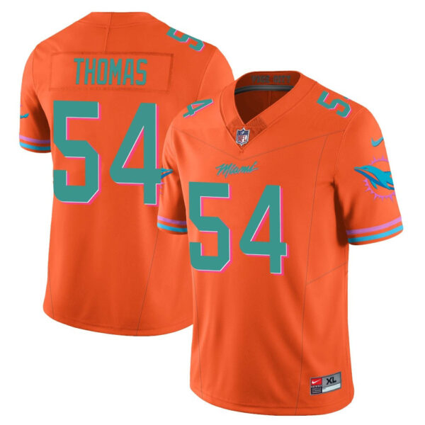 Miami Dolphins Zach Thomas Vice City Concept Vapor Limited Custom Jersey - All Stitched - Orange