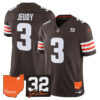 Cleveland Browns Jerry Jeudy 2026 Jim Brown Memorial & Home Patch Vapor Limited Jersey - All Stitched - Brown