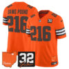 Cleveland Browns Dawg Pound 216 2026 Jim Brown Memorial & Home Patch Vapor Limited Jersey - All Stitched - Orange