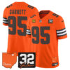 Cleveland Browns Myles Garrett 2026 Jim Brown Memorial & Home Patch Vapor Limited Jersey - All Stitched - Orange
