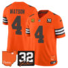 Cleveland Browns Deshaun Watson 2026 Jim Brown Memorial & Home Patch Vapor Limited Jersey - All Stitched - Orange