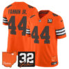 Cleveland Browns Harold Fannin Jr. 2026 Jim Brown Memorial & Home Patch Vapor Limited Jersey - All Stitched - Orange