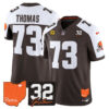 Cleveland Browns Joe Thomas 2026 Jim Brown Memorial & Home Patch Vapor Limited Jersey - All Stitched - Alternate