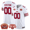 San Francisco 49ers 5x World Champions & 'Do It For The Bay' Patch Limited Custom Jersey - All Stitched - White