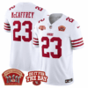 San Francisco 49ers Christian McCaffrey 5x World Champions & Do It For The Bay Patch Limited Jersey - All Stitched - White