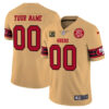 San Francisco 49ers Gold Custom Jersey - All Stitched